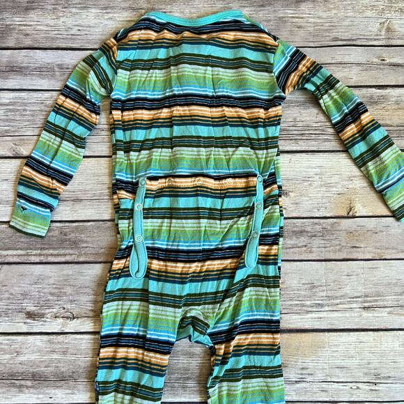 KicKee Pants Cancun Glass Stripe Zipper Coverall - Picture 6 of 8